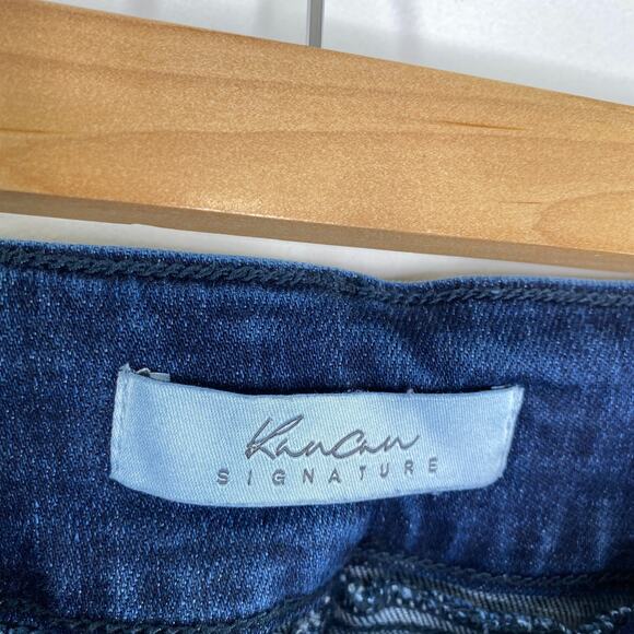 KanCan Signature Dark Wash Blue Denim Distressed Skinny Jeans Women's Size 27 - Picture 7 of 8